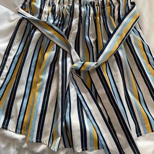 shein striped shorts (size L)